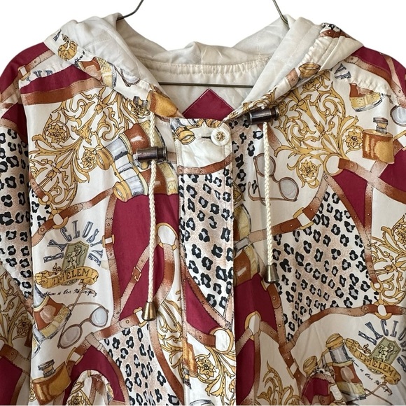 Atlantic Beach Vintage Safari Explorer 100% Silk Bomber Jacket Coat M - Picture 3 of 9